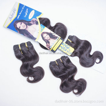 xuchang Distributor wholesale human hair mixed synthetic fiber hair weaving,100% real human curly hair weave body wave 2pcs/lot